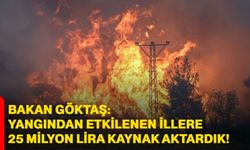Bakan Göktaş: Yangından etkilenen illere 25 milyon lira kaynak aktardık