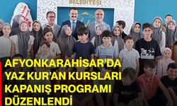 Afyonkarahisar’da Yaz Kur’an Kursları Kapanış Programı düzenlendi