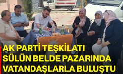 AK Parti teşkilatı Sülün Belde Pazarında vatandaşlarla buluştu