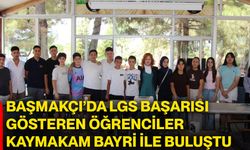 Başmakçı’da LGS başarısı gösteren öğrenciler Kaymakam Bayri ile buluştu