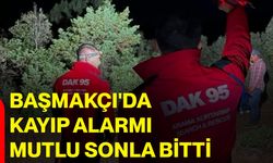 Başmakçı'da kayıp alarmı mutlu sonla bitti