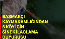 Başmakçı Kaymakamlığından 6 köy için sinek ilaçlama duyurusu