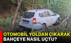 Otomobil yoldan çıkarak bahçeye nasıl uçtu?