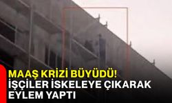 Maaş krizi büyüdü! İşçiler iskeleye çıkarak eylem yaptı