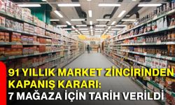 91 yıllık market zincirinden kapanış kararı: 7 mağaza için tarih verildi
