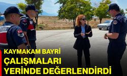 Kaymakam Bayri çalışmaları yerinde değerlendirdi