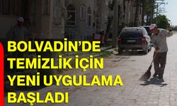 Bolvadin’de temizlik için yeni uygulama başladı