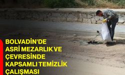 Bolvadin’de asri mezarlık ve çevresinde kapsamlı temizlik çalışması