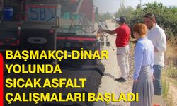 Başmakçı-Dinar yolunda sıcak asfalt çalışmaları başladı