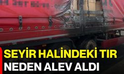 Seyir halindeki tır alev aldı