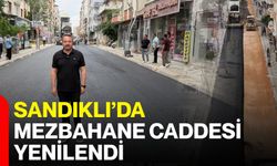 Sandıklı’da Mezbahane Caddesi yenilendi
