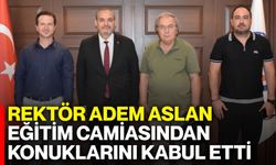 Rektör Adem Aslan, eğitim camiasından konuklarını kabul etti