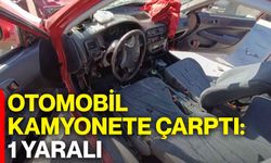 Otomobil kamyonete çarptı: 1 yaralı