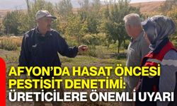 Afyon’da hasat öncesi pestisit denetimi: Üreticilere önemli uyarı