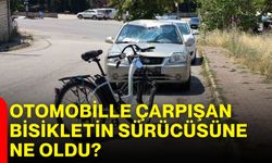 Otomobille çarpışan elektrikli bisikletin sürücüsüne ne oldu?