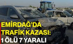 Emirdağ’da trafik kazası: 1 ölü 7 yaralı