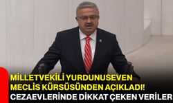 Milletvekili Yurdunuseven Meclis kürsüsünden açıkladı! Cezaevlerinde dikkat çeken veriler