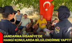 Jandarma İhsaniye'de hangi konularda bilgilendirme yaptı?