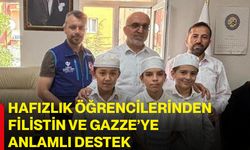 Hafızlık öğrencilerinden Filistin ve Gazze’ye anlamlı destek