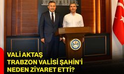 Vali Aktaş, Trabzon Valisi Şahin’i neden ziyaret etti?