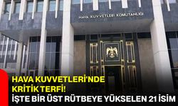Hava Kuvvetleri'nde kritik terfi! İşte bir üst rütbeye yükselen 21 isim
