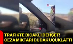 Trafikte bıçaklı dehşet! Ceza miktarı dudak uçuklattı