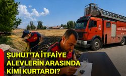 Şuhut’ta itfaiye alevlerin arasında kimi kurtardı?