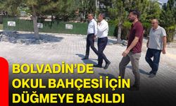 Bolvadin’de okul bahçesi için düğmeye basıldı