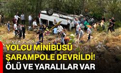Yolcu minibüsü şarampole devrildi! Ölü ve yaralılar var