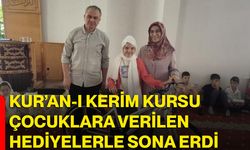 Kur’an-ı Kerim Kursu çocuklara verilen hediyelerle sona erdi