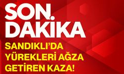 Sandıklı’da yürekleri ağza getiren kaza!