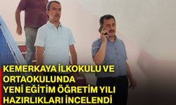 Kemerkaya İlkokulu ve Ortaokulunda yeni eğitim öğretim yılı hazırlıkları incelendi