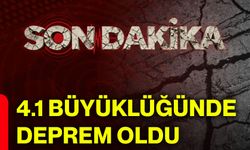 4.1 büyüklüğünde deprem oldu
