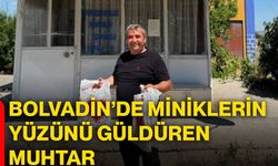 Bolvadin’de miniklerin yüzünü güldüren muhtar