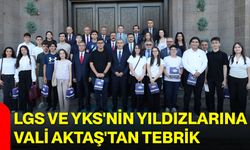 LGS ve YKS'nin yıldızlarına Vali Aktaş'tan tebrik