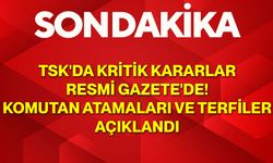TSK'da kritik kararlar Resmi Gazete'de! Komutan atamaları ve terfiler açıklandı