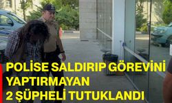 Polise saldırıp görevini yaptırmayan 2 şüpheli tutuklandı