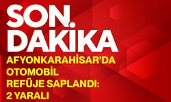Afyonkarahisar’da otomobil refüje saplandı: 2 yaralı