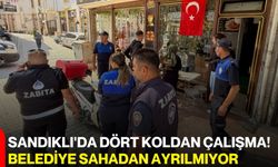 Sandıklı'da dört koldan çalışma! Belediye sahadan ayrılmıyor