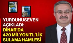 Yurdunuseven açıkladı: Dinar’da 420 milyon TL’lik sulama hamlesi