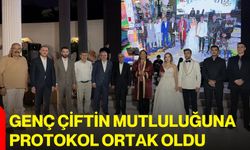 Genç çiftin mutluluğuna protokol ortak oldu