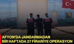 Afyon'da jandarmadan bir haftada 27 firariye operasyon