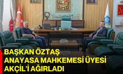 Başkan Öztaş, Anayasa Mahkemesi Üyesi Akçil'i ağırladı