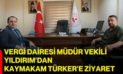 Vergi Dairesi Müdür Vekili Yıldırım'dan Kaymakam Türker'e ziyaret