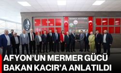 Afyon’un mermer gücü Bakan Kacır’a anlatıldı