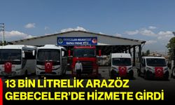13 bin litrelik arazöz Gebeceler’de hizmete girdi