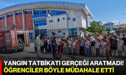 Yangın tatbikatı gerçeği aratmadı! Öğrenciler böyle müdahale etti