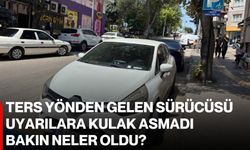 Ters yönden gelen sürücüsü uyarılara kulak asmadı bakın neler oldu?