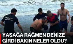 Yasağa rağmen denize girdi bakın neler oldu?