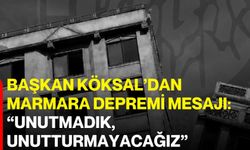 Başkan Köksal’dan Marmara depremi mesajı: “Unutmadık, unutturmayacağız”